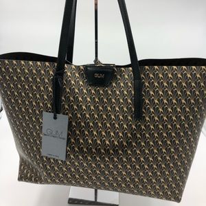 NWT Black & Gold GUM Tote (Gianni Chiarini) Italy
